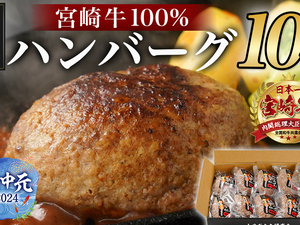 【お中元】宮崎牛100%ハンバーグ150g×10個