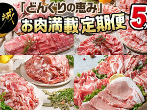 「どんぐりの恵み豚」お肉満載定期便(5ヶ月)